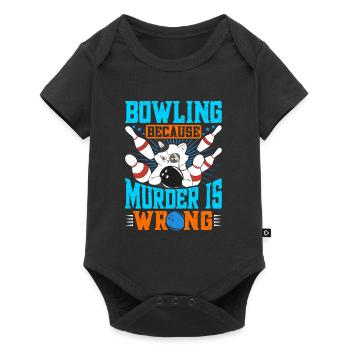 Bowling parce que Murder is Wrong lustig Shirt - Body à manches courtes Premium Bébé - noir - Devant