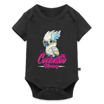 Cacatoès Maman Oiseau Amant Perroquet Femmes - Body à manches courtes Premium Bébé - noir - Devant