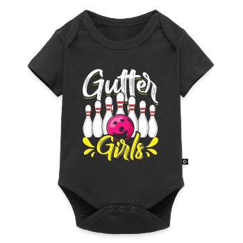 Bowling Damen Gutter Girls Shirt Bowler - Baby Premium short-sleeve bodysuit - black - Front