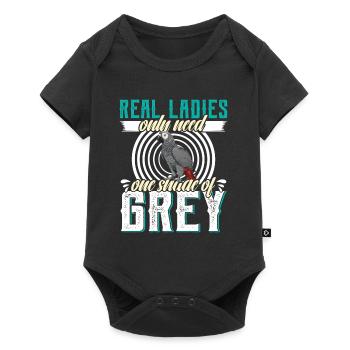 Parrot Real Ladies n’a besoin que d’une nuance de gris - Body à manches courtes Premium Bébé - noir - Devant