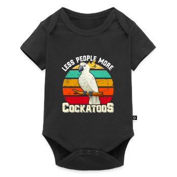 Cacatoès Moins de gens plus Cacatoès Cacatoès Oiseau - Body à manches courtes Premium Bébé - noir - Devant