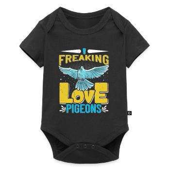 LOVE Tauben I Freaking Love Pigeons Tauben Shirt - Body à manches courtes Premium Bébé - noir - Devant