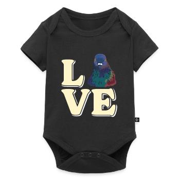 LOVE Tauben I Freaking Love Pigeons Tauben Shirt - Body à manches courtes Premium Bébé - noir - Devant