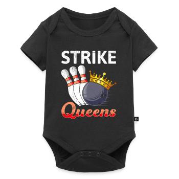 Strike Queens Bowling Shirt Joueuse de bowling - Body à manches courtes Premium Bébé - noir - Devant