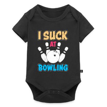 Joueur de bowling drôle Je suce à la chemise de bowling - Body à manches courtes Premium Bébé - noir - Devant