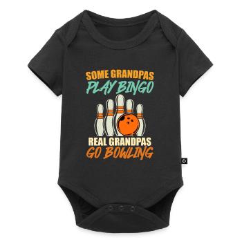 Bowlen Some Grandpas Play Bingo Real go Bowling - Baby Premium short-sleeve bodysuit - black - Front