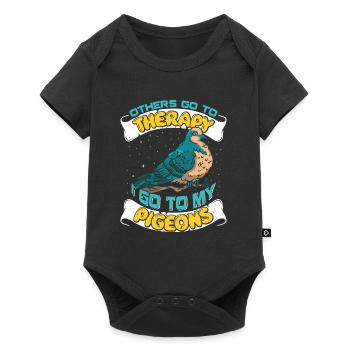 Pigeon Keeper Others Go to Therapy I Go to Pigeons - Baby Premium short-sleeve bodysuit - black - Front