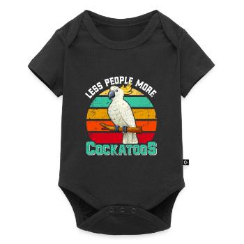 Cacatoès Moins de gens plus Cacatoès Cacatoès Oiseau - Body à manches courtes Premium Bébé - noir - Devant