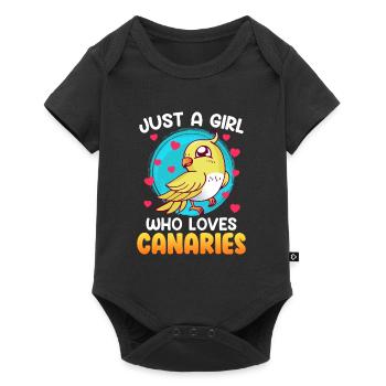 Just a Girl Who Loves Canaries Girls - Baby Premium short-sleeve bodysuit - black - Front