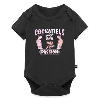Les perruches sont ma passion Cockatiels - Body à manches courtes Premium Bébé - noir - Devant