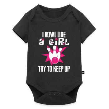 Bowling Damen I do Bowl like a Girl Shirt - Baby Premium short-sleeve bodysuit - black - Front