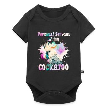 Kakaduu Serviteur personnel de mon cacatoès - Body à manches courtes Premium Bébé - noir - Devant