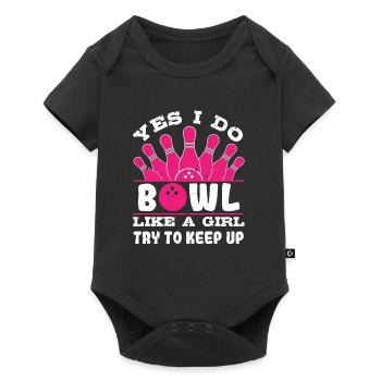 Bowlingspieler Je fais Bowl comme une fille Bowling Damen - Body à manches courtes Premium Bébé - noir - Devant