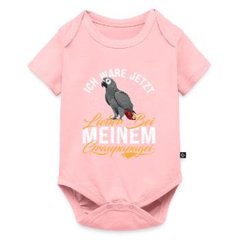 Gris africain Je préférerais être avec mon - Body à manches courtes Premium Bébé - rose - Devant