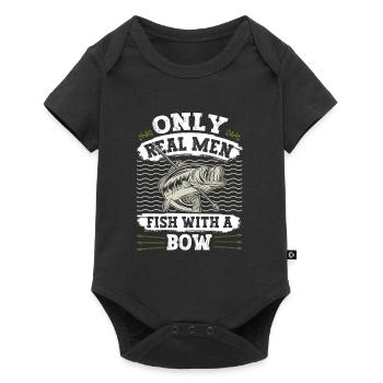Bogenfischer Only real Men Fish with a Bow - Body à manches courtes Premium Bébé - noir - Devant