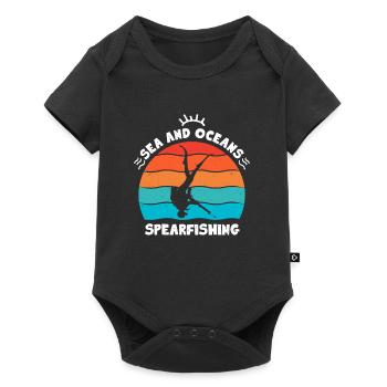 Speefischen Sea and Oceans Spearfishing Dive - Baby Premium short-sleeve bodysuit - black - Front