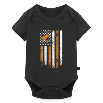 America Fly Fishing Fish Hunting Anglers - Baby Premium short-sleeve bodysuit - black - Front
