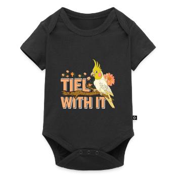Cockatiel Tiel avec elle Bird Friend Perruche - Body à manches courtes Premium Bébé - noir - Devant