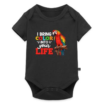 Aras I bring Color into your Life Macaw Parrot - Baby Premium short-sleeve bodysuit - black - Front