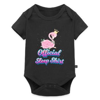 Women's Official Sleep Shirt Flamingo Outfit - Baby Premium short-sleeve bodysuit - black - Front