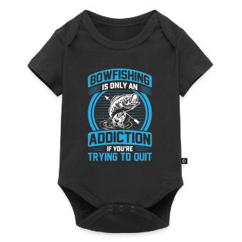 Bowfishing is only an Addiction Bogenfischen - Baby Premium short-sleeve bodysuit - black - Front