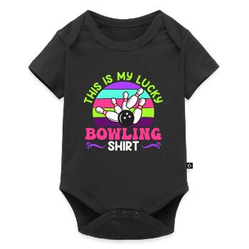 Bowling Player This is my Lucky Bowling Shirt - Baby Premium short-sleeve bodysuit - black - Front