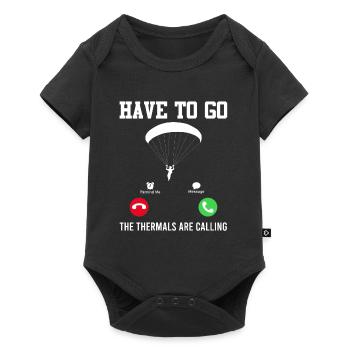 Paragliding must Go, the thermals are calling - Baby Premium short-sleeve bodysuit - black - Front