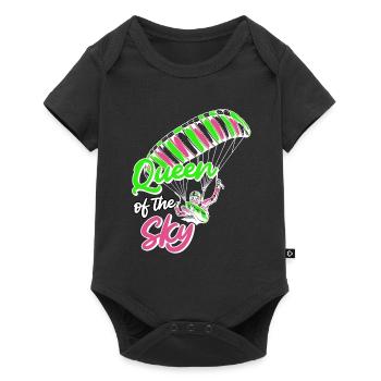 Paragliding Women Queen of the Sky - Baby Premium short-sleeve bodysuit - black - Front
