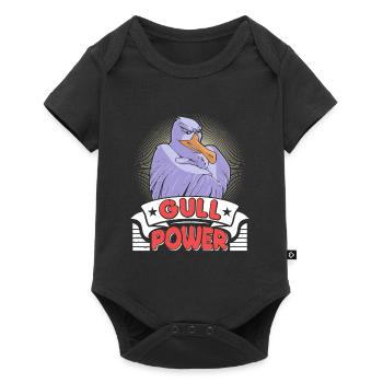 Seagulls Gull Power Coastal Bird Baltic Sea North Sea - Baby Premium short-sleeve bodysuit - black - Front