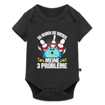 Chemise Bowling Là ils étaient encore mes 3 problèmes - Body à manches courtes Premium Bébé - noir - Devant
