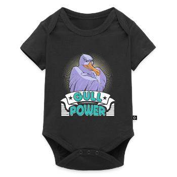 Seagulls Gull Power Coastal Bird Baltic Sea North Sea - Baby Premium short-sleeve bodysuit - black - Front