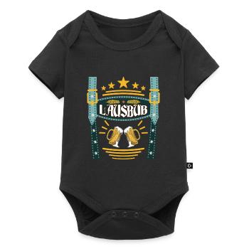 Lederhosen Lausbua Bayerisch Trachten Shirt Herren - Baby Premium short-sleeve bodysuit - black - Front