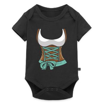 Dirndl Bayerisches Trachten Shirt Frauen Bayern - Body à manches courtes Premium Bébé - noir - Devant