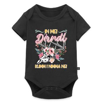 Herbstfest In mein Dirndl Kumm i Nimma nei - Baby Premium Kurzarmbody - Schwarz - Vorne