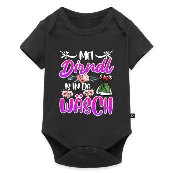 Mein Dirndl is in da Wäsch Bayerisches Dirndl Shir - Baby Premium short-sleeve bodysuit - black - Front