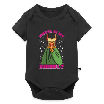 Where is my Dirndl? Trachten Shirt - Baby Premium short-sleeve bodysuit - black - Front