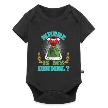 Où est mon Dirndl ? Chemise Trachten - Body à manches courtes Premium Bébé - noir - Devant