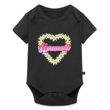 Herbstfest Bayerische Frauen Dirndl Shirt - Baby Premium short-sleeve bodysuit - black - Front