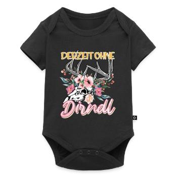Trachten Shirt Frauen Derzeit ohne Dirndl - Baby Premium Kurzarmbody - Schwarz - Vorne
