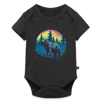 Bear Nature Environment Environmental Protection - Baby Premium short-sleeve bodysuit - black - Front