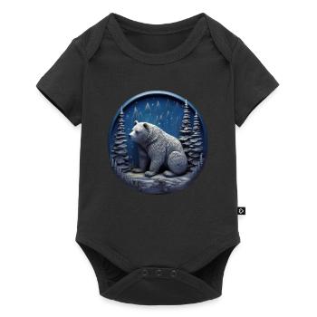 Fox Forest Moon Fable Mythical Fairy Tale - Baby Premium short-sleeve bodysuit - black - Front
