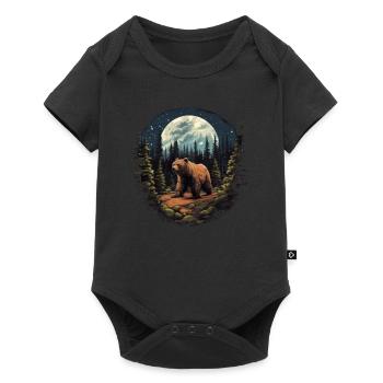 Ours, nature, environnement, protection de - Body à manches courtes Premium Bébé - noir - Devant