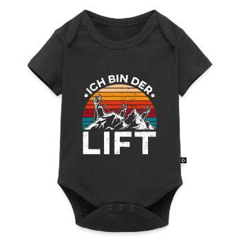 Skibergsteiger Ich bin der Lift Ski Touring - Baby Premium Kurzarmbody - Schwarz - Vorne