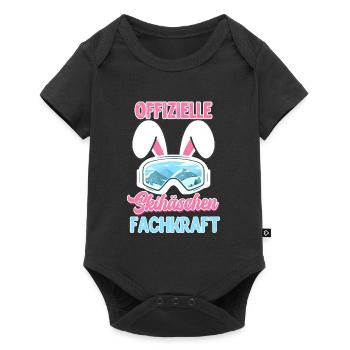 Spécialiste officiel du lapin de ski oreilles de lapin femme - Body à manches courtes Premium Bébé - noir - Devant