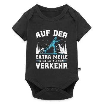 Ski Touring Auf der Extra Meile kein Verkehr - Baby Premium Kurzarmbody - Schwarz - Vorne
