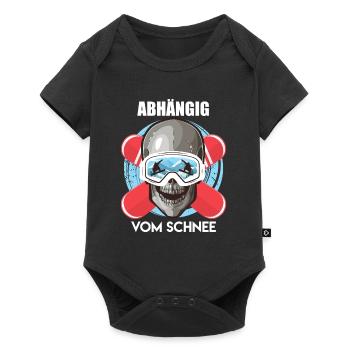 Snowboarder Abhängig vom Schnee Süchtig Snowboard - Baby Premium Kurzarmbody - Schwarz - Vorne