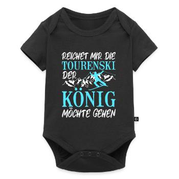 Ski Touring Reichet mir die Tourenski - Baby Premium Kurzarmbody - Schwarz - Vorne