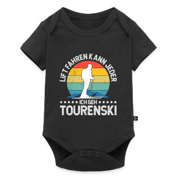 Lift Fahren kann Jeder Ich Geh Tourenski - Baby Premium Kurzarmbody - Schwarz - Vorne