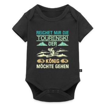 Ski Touring Reichet mir die Tourenski - Baby Premium Kurzarmbody - Schwarz - Vorne
