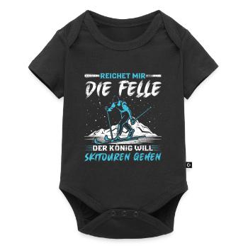 Ski Touring Reichet mir die Felle Skibergsteigen - Baby Premium Kurzarmbody - Schwarz - Vorne